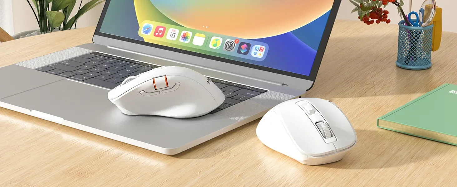 Ergonomski punjivi bežični bluetooth miš MEETION BTM032 bijeli