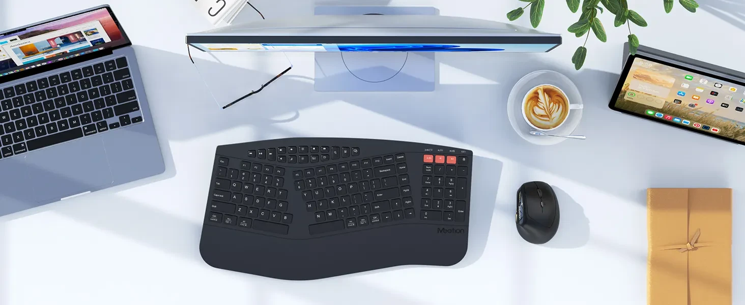 Ergonomski bežični bluetooth miš MEETION BTM008 crni