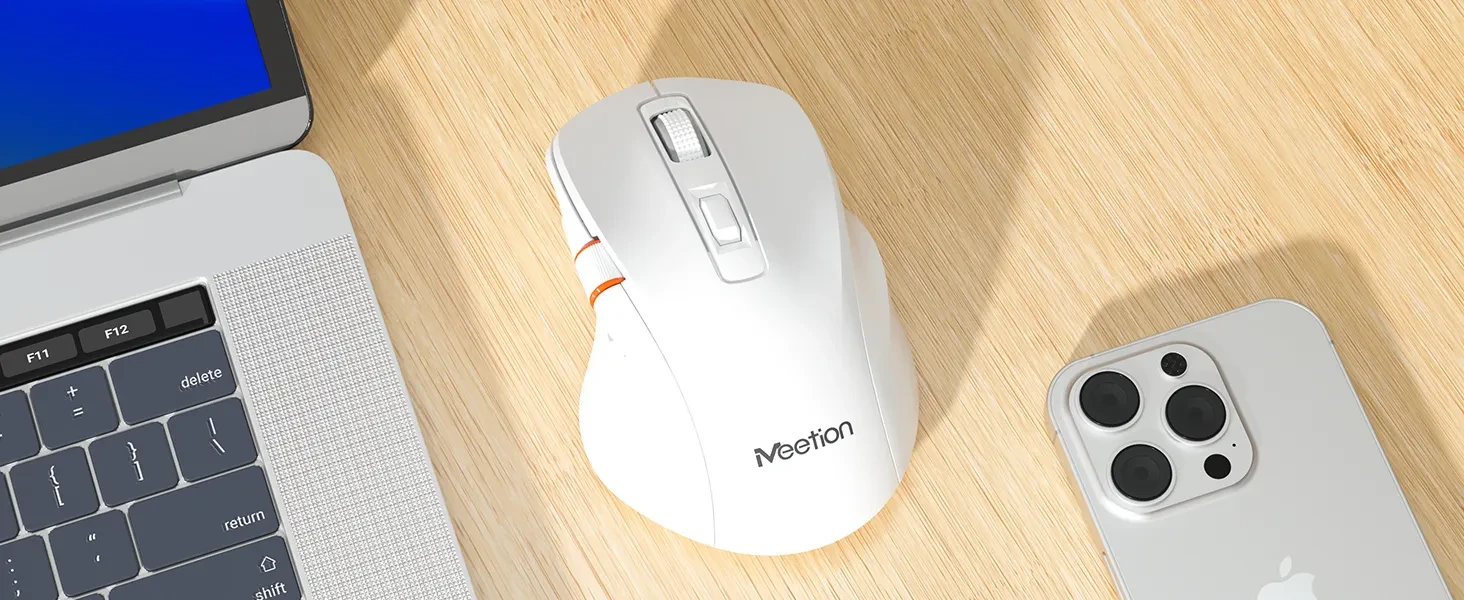 Ergonomski punjivi bežični bluetooth miš MEETION BTM032 bijeli