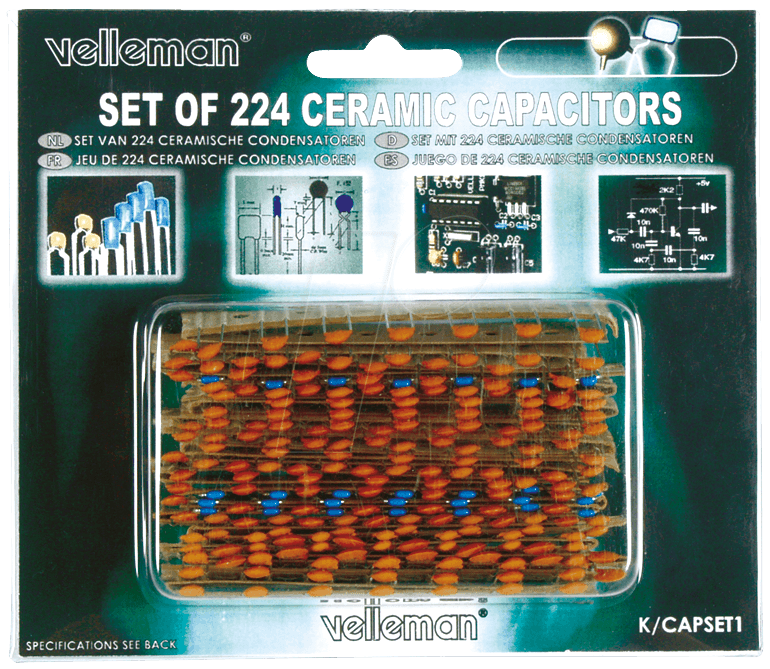 Set kondenzatora 10pF -200nF SET 224/1