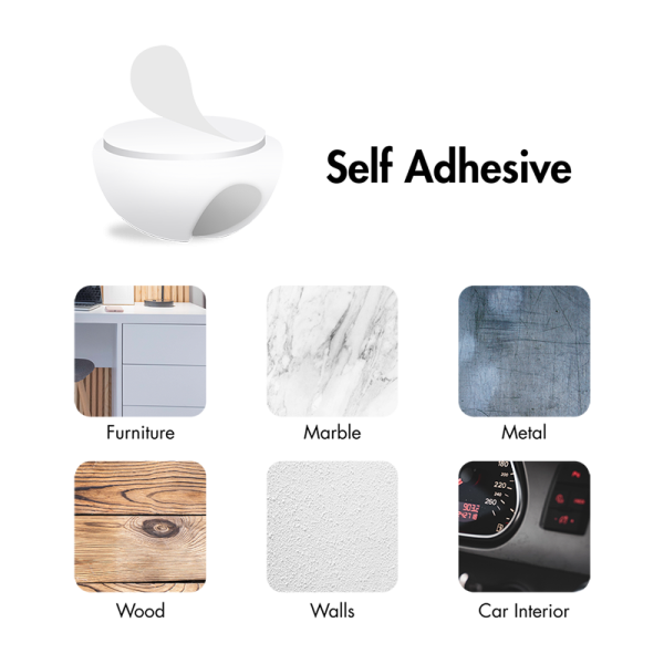 Set organizatora kablova 6 kom  samoljepljivi LOGILINK