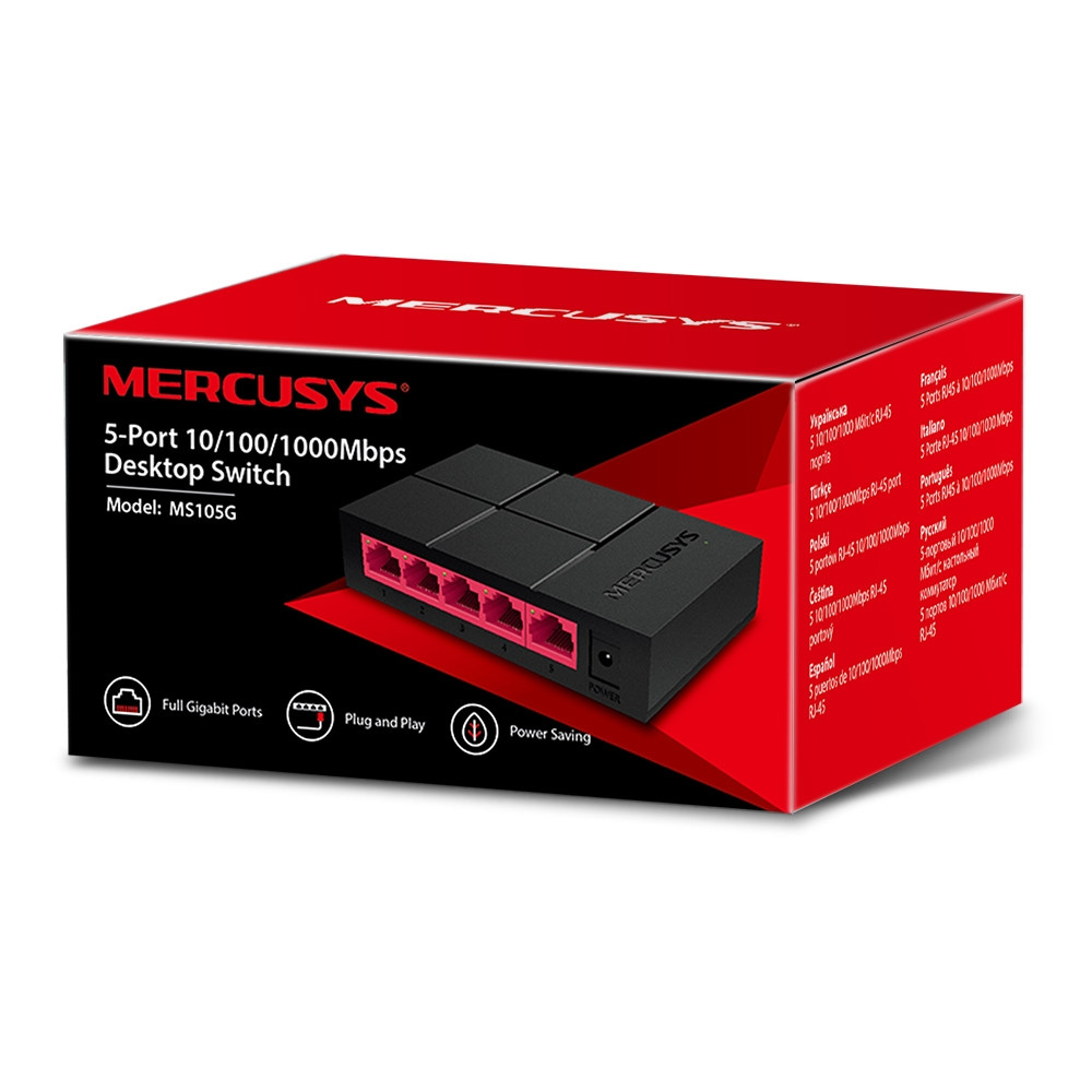 Gigabitni switch 5 portni MERCUSYS MS105G