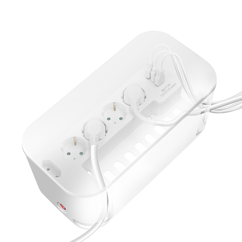 Zaštitna kutija za produžne kablove sa 5 utičnica i 3 USB porta LOGILINK