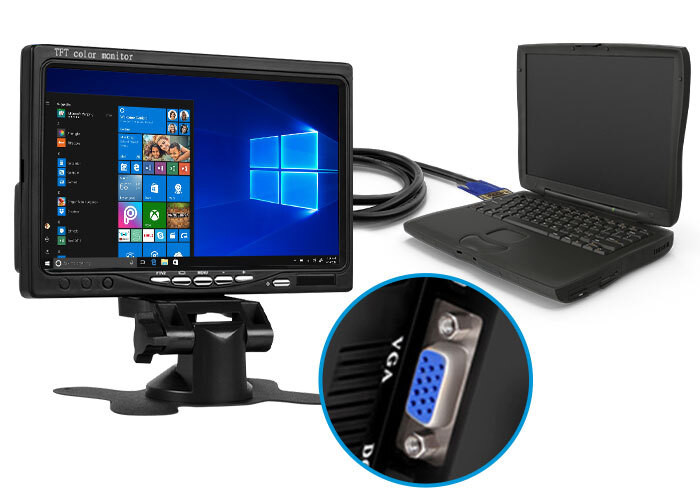 Prijenosni  7" LED TFT ekran sa HDMI VGA i RCA konektorima