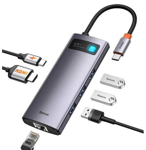 Multiport BASEUS 6 u 1 USB C hub