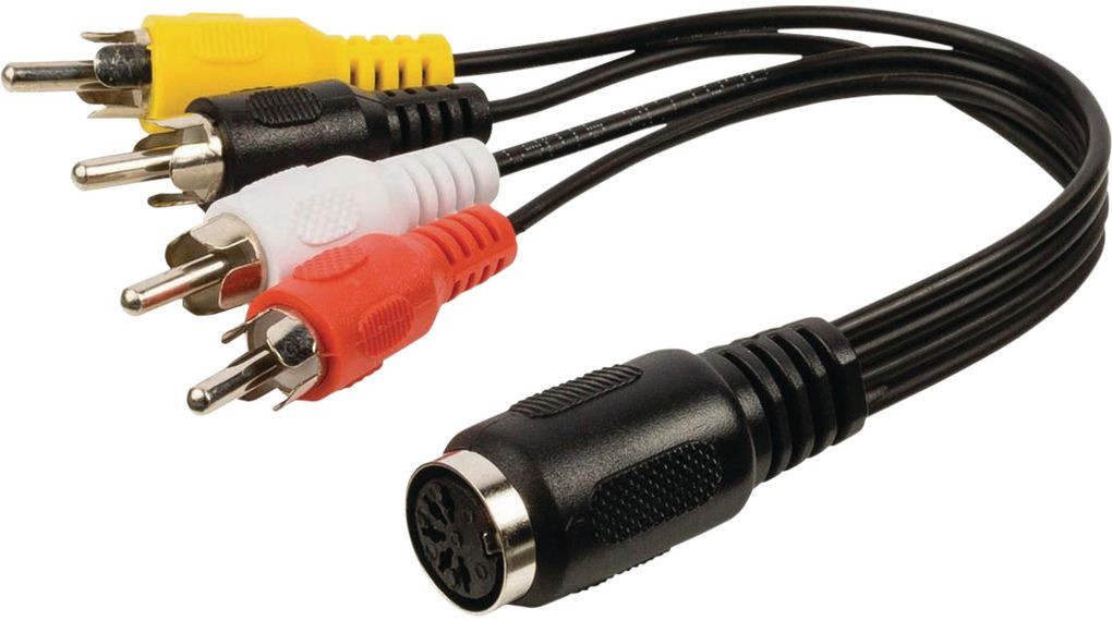 Audio kabal 4xRCA na DIN 5pin 20cm