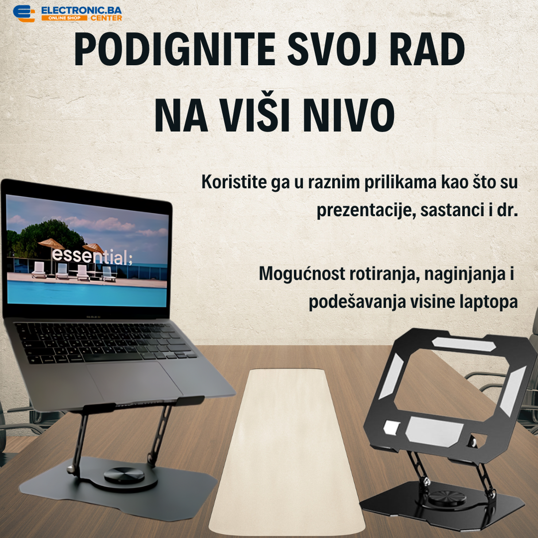 Podesivi nosač za laptop sa rotacijom 360