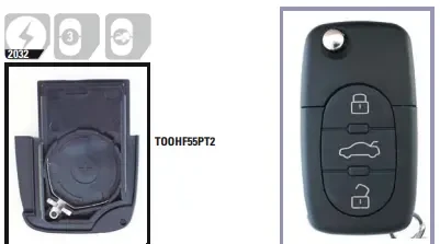 Oklop ključa za AUDI GAUC3