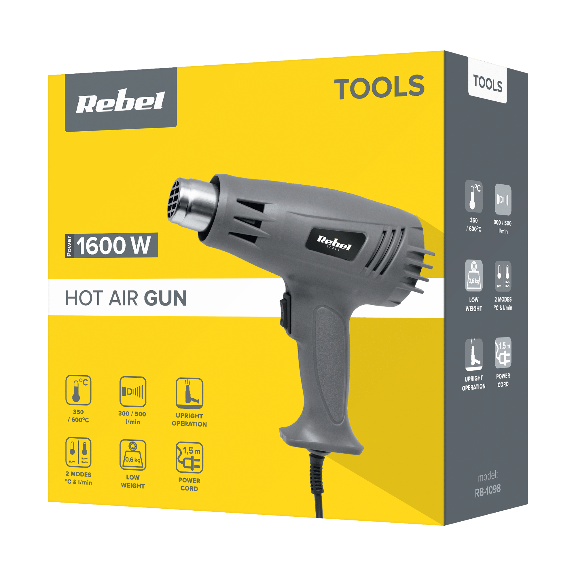 Pištolj na vrući zrak REBEL RB-1098