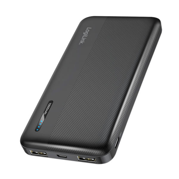 Prijenosni punjač powerbank sa displejom LOGILINK 12W 10000mAh crni