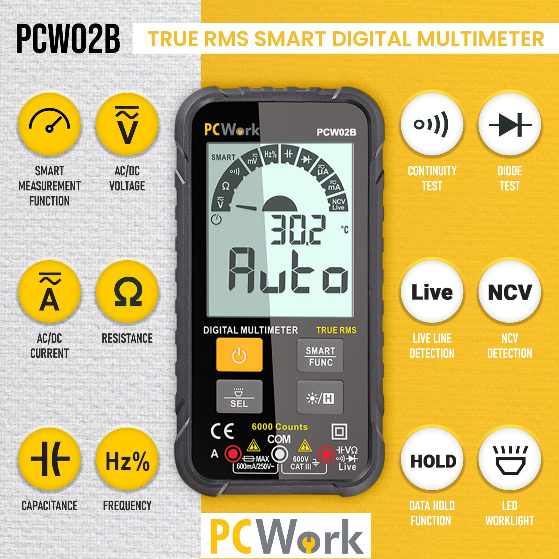 Digitalni multimetar PCW02B