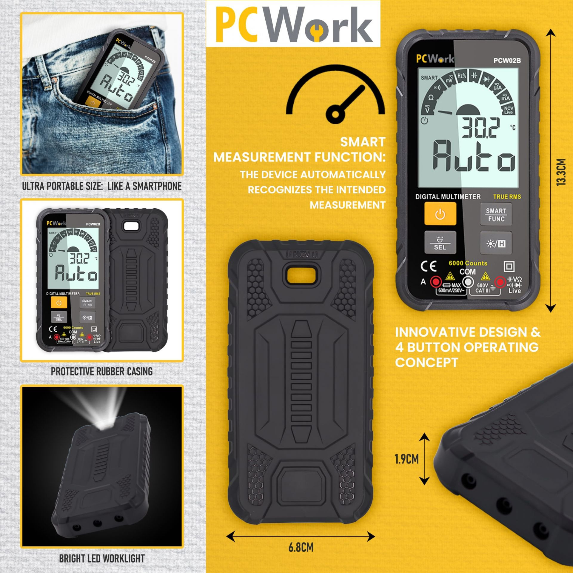 Digitalni multimetar PCW02B