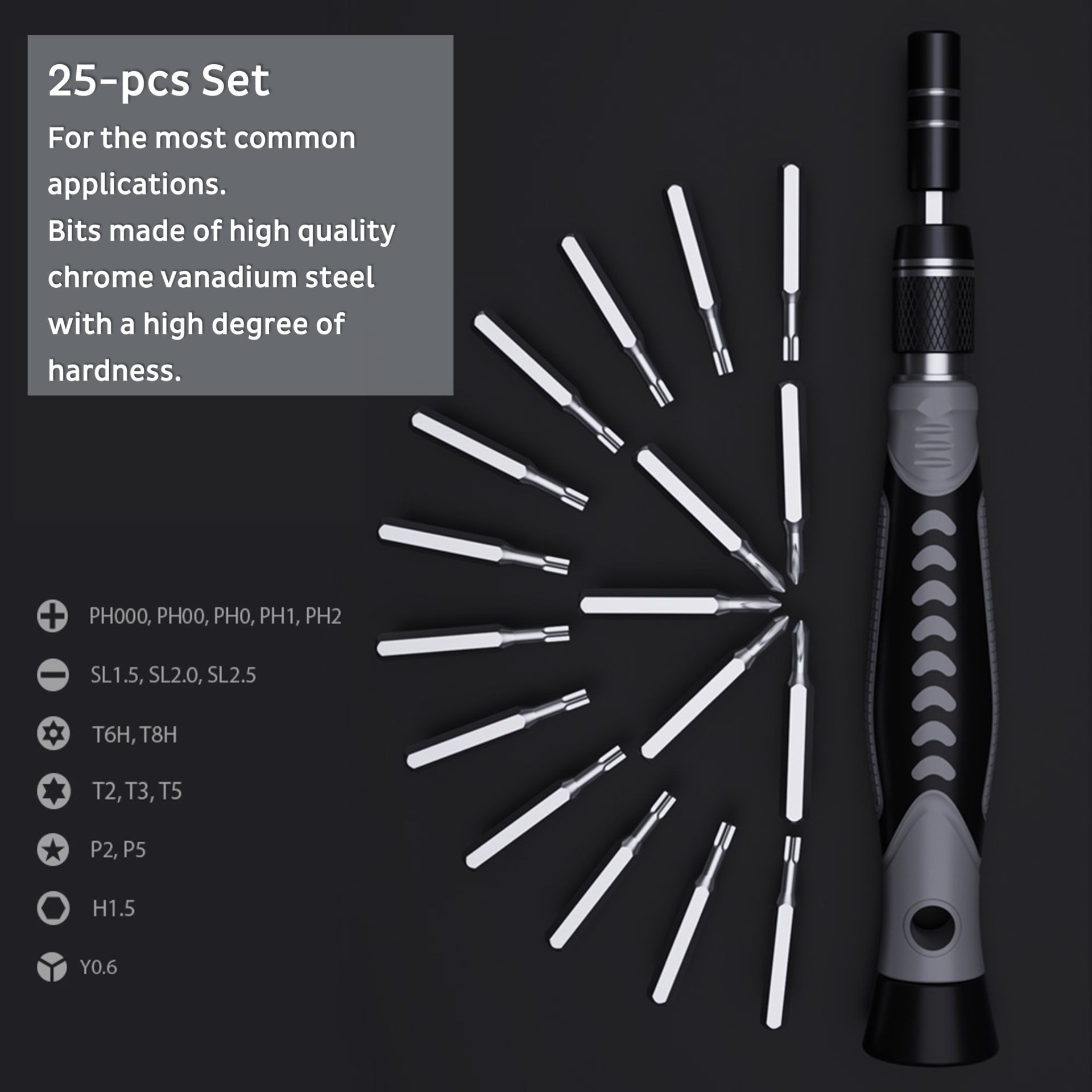 Set preciznih odvijača PC WORK PCW08H 25/1