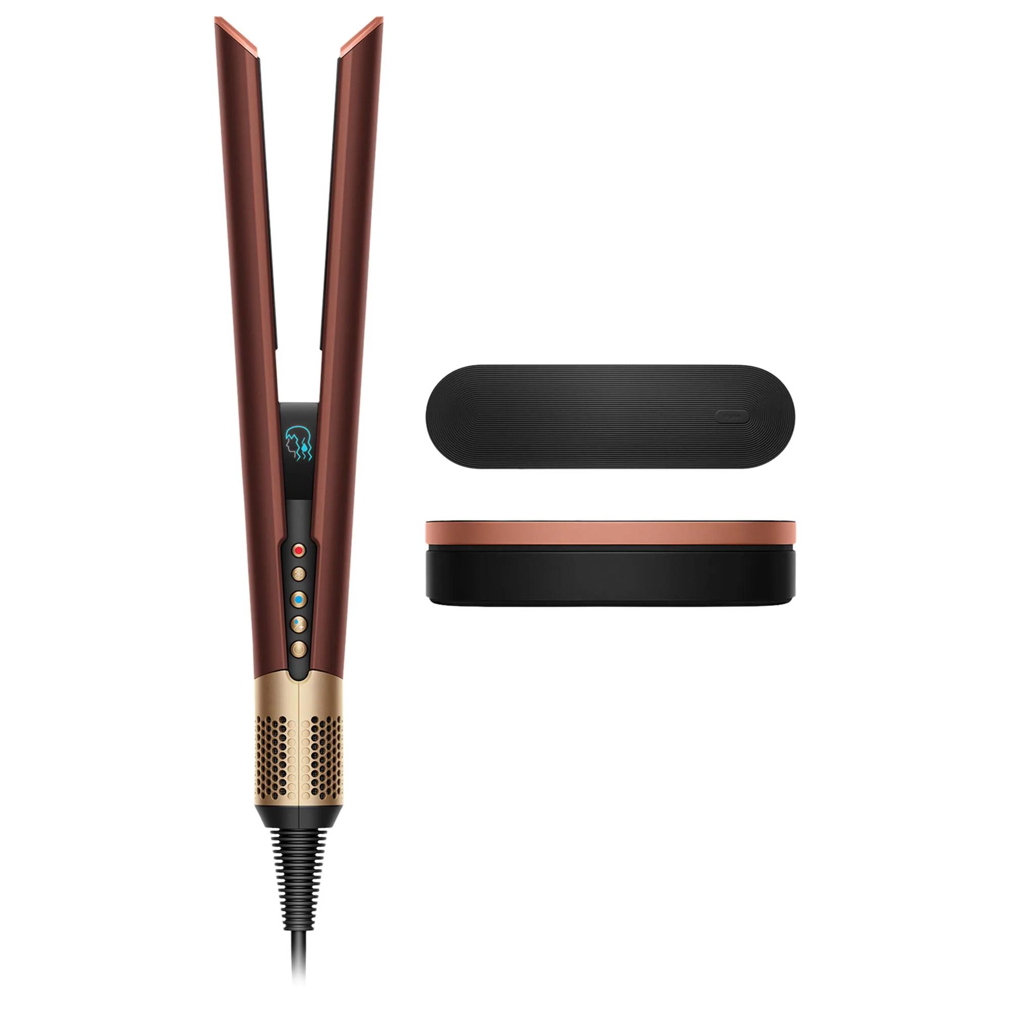 Pegla za kosu DYSON Airstrait s integriranim češljem Plum/Copper