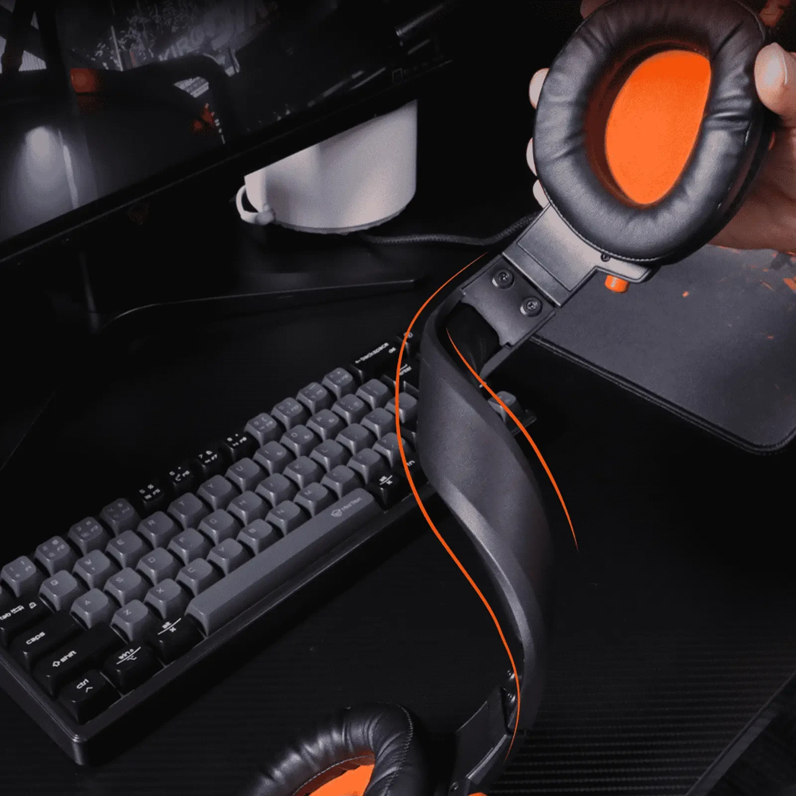 Ultra lagane gaming slušalice MEETION HP012 crne