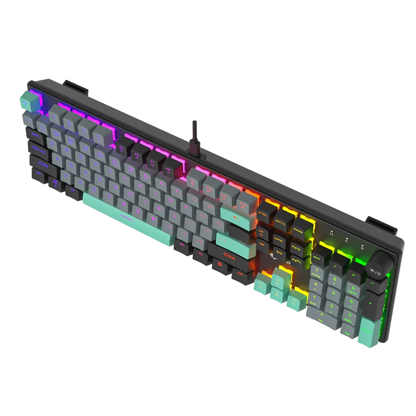 Mehanička USB žična gaming tastatura sa RGB osvjetljenjem MEETION MK009RDP crna