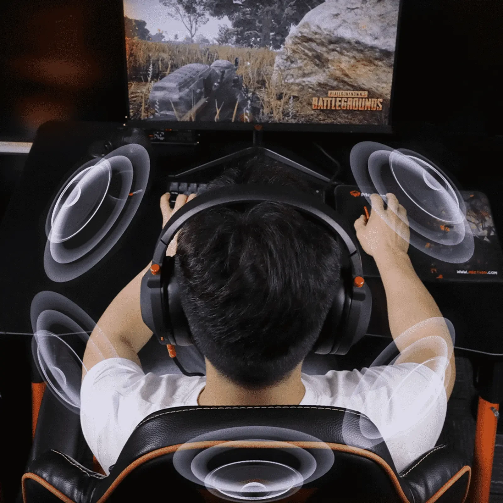 Ultra lagane gaming slušalice MEETION HP012 crne