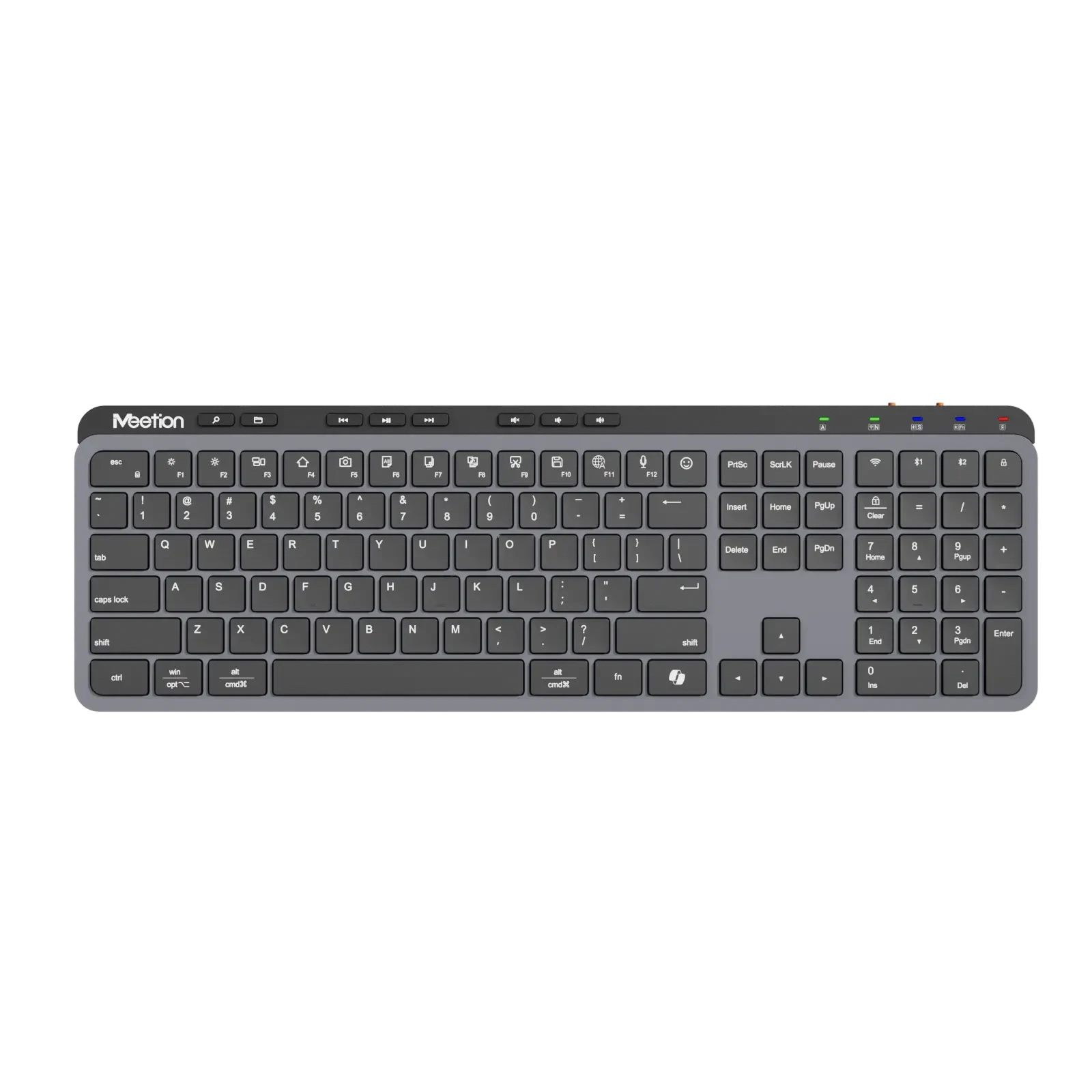 Punjiva bežična bluetooth tastatura MEETION WK330 Space Gray