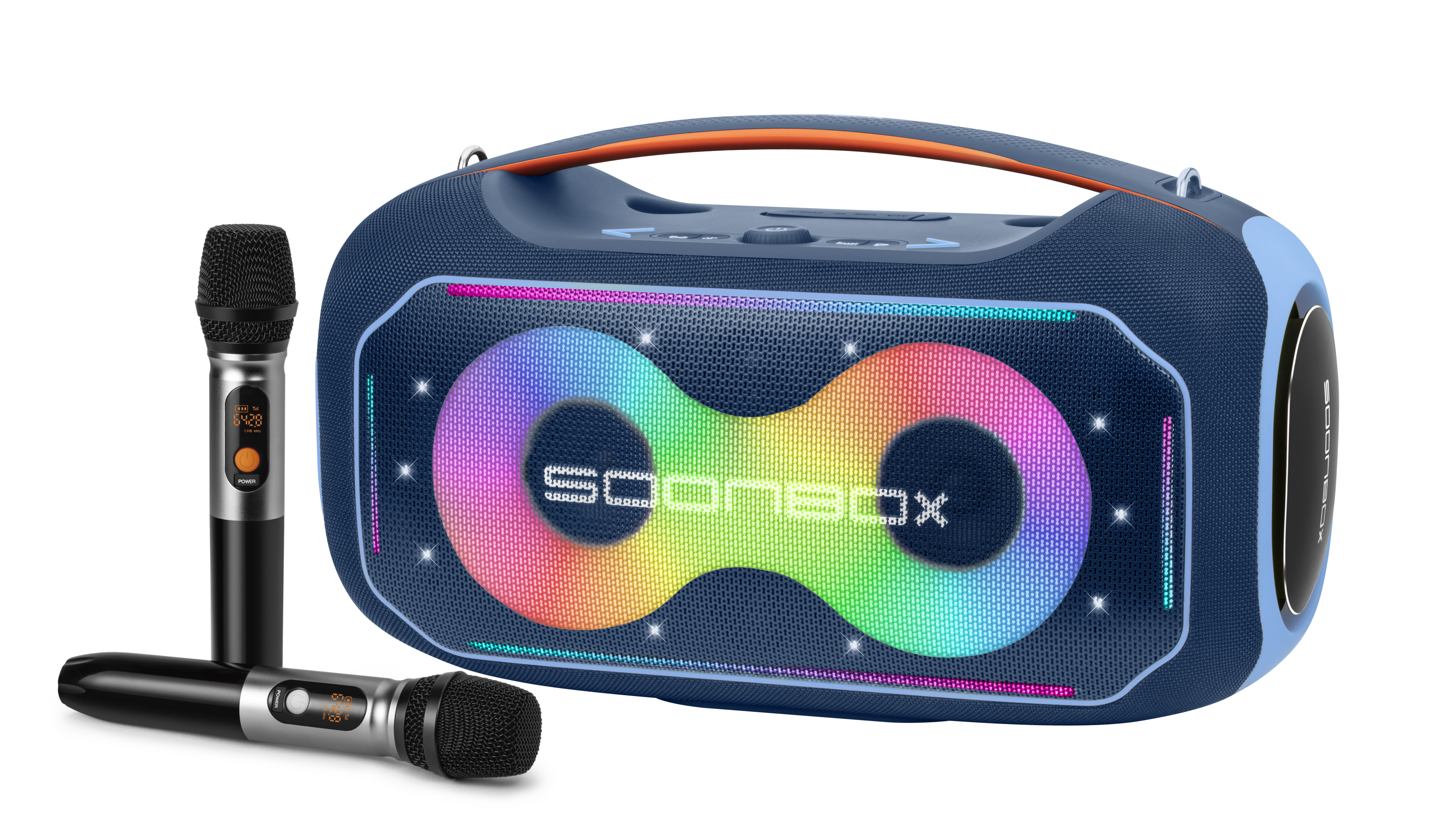 Prijenosni bluetooth zvučnik FM radio sa dva mikrofona i stalkom SOONBOX  S6300MAX