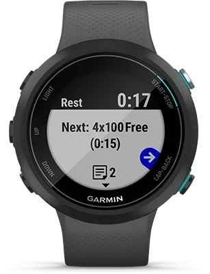 Pametni sat GARMIN SWIM 2 SLATE opcija vježbe plivanja u bazenu