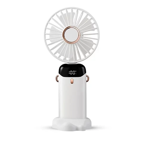 Ručni podesivi punjivi ventilator sa 5 brzina S1 bijeli