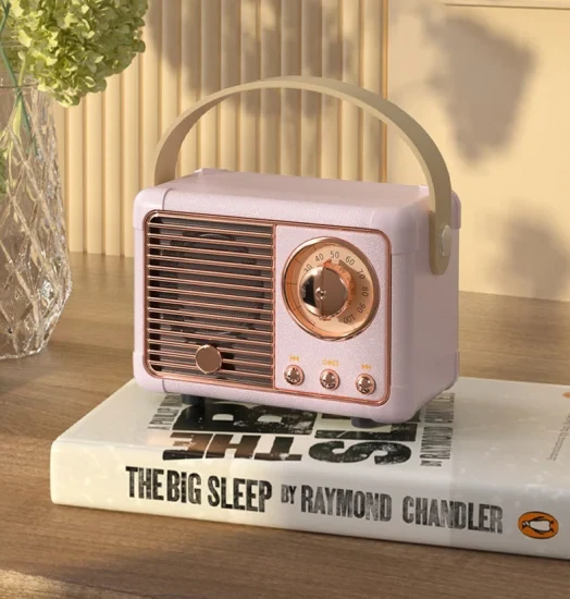 Bežični retro bluetooth mini radio HM11 rozi