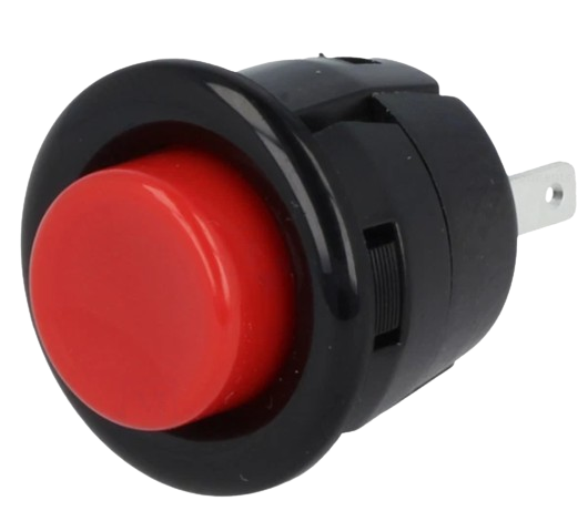 Prekidač dugme 3A 125V crveni