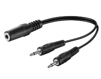 Audio adapter 2x 3.5mm na 3.5mm GOOBAY