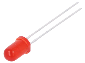 LED dioda crvena 5mm 2.3V 25-50MCD