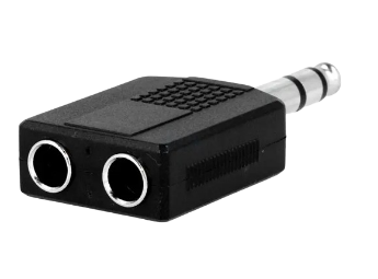 Audio adapter 6.35mm na 2x 6.35mm stereo
