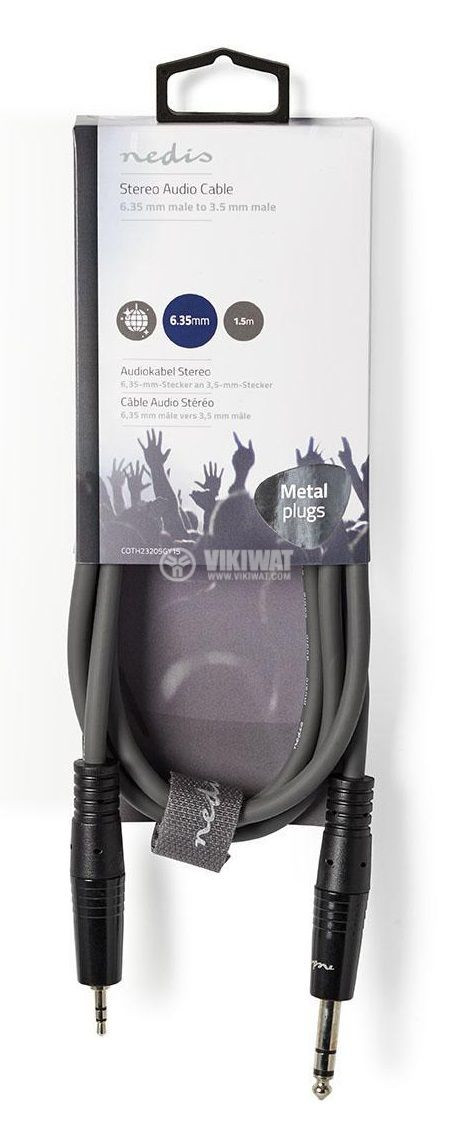 Mikrofonski kabal NEDIS 6.35mm na 3.5mm 1.5m