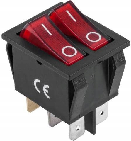 Dupli rocker prekidač 15A 250V PRK0049
