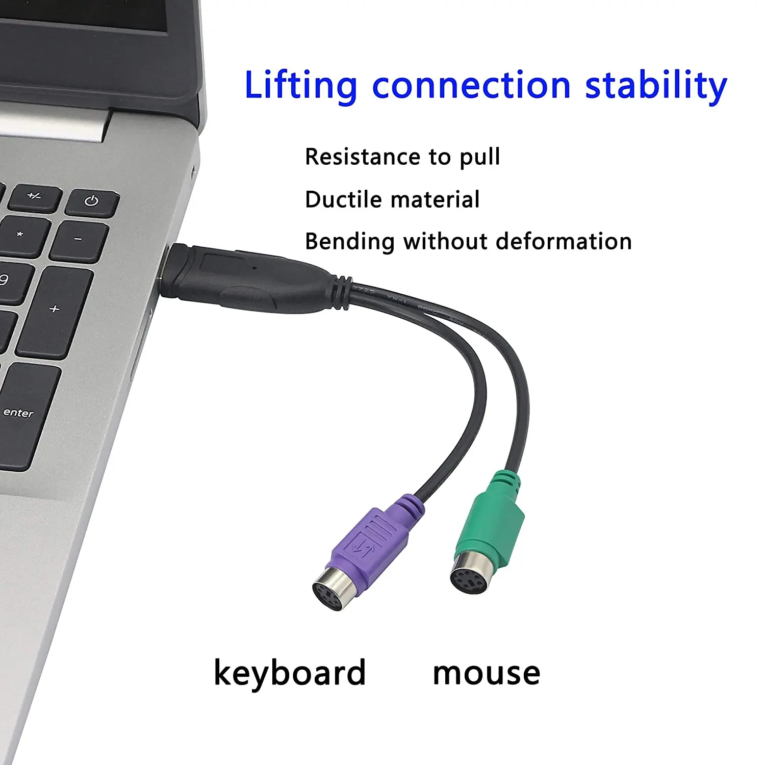 Adapter USB-A na 2xPS/2