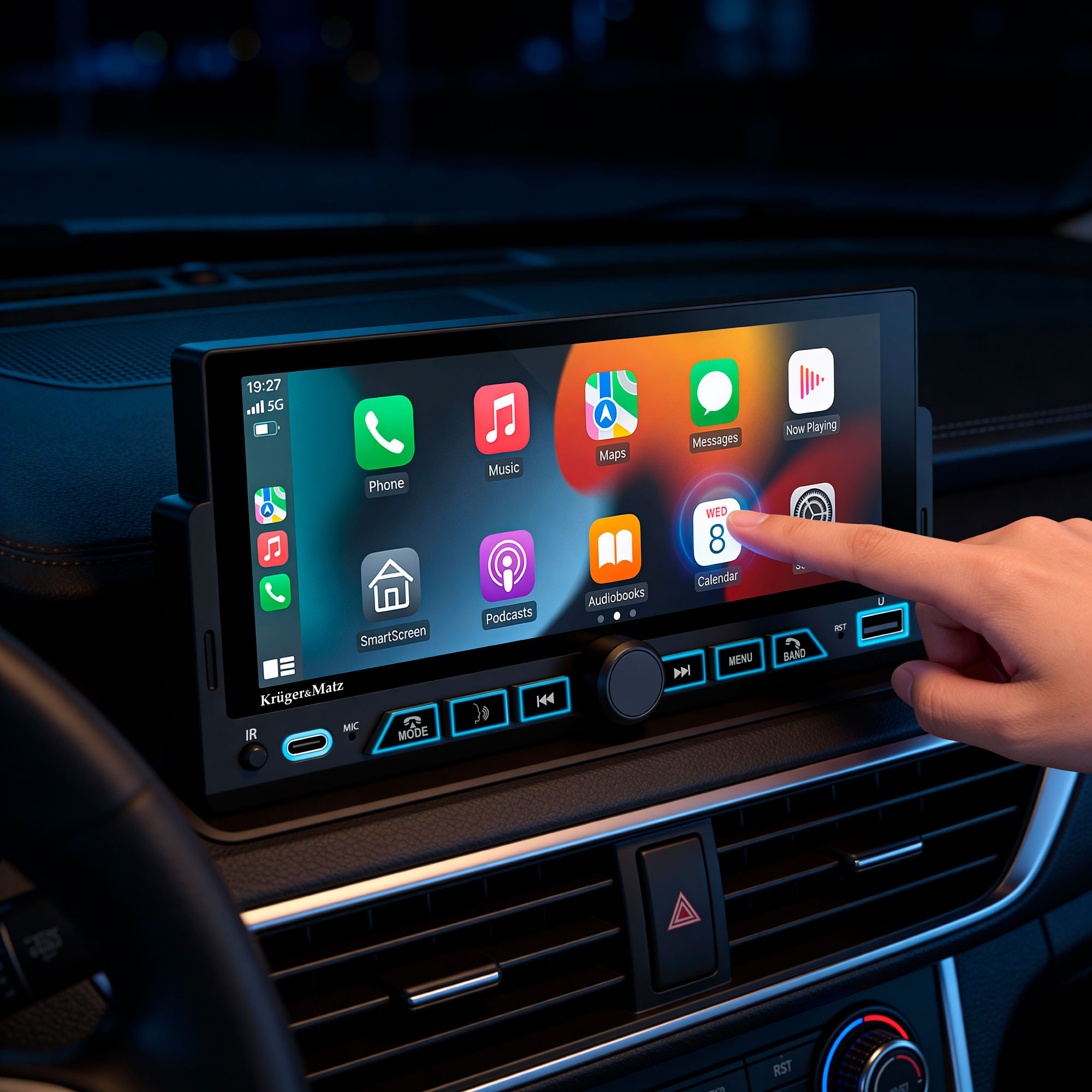 Android auto radio multimedija CarPlay KRUGER&MATZ KM2017 - slika 7