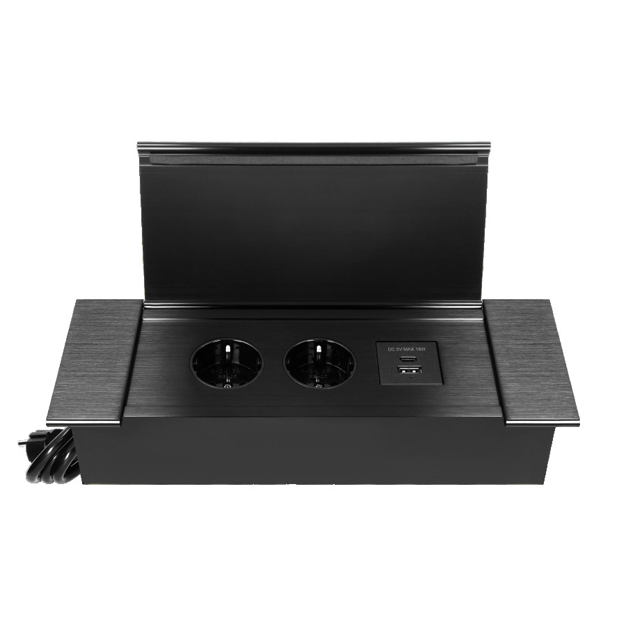 Stolna ugradbena utičnica 2 1XUSB-A 1xUSB-C 2xRJ45 ORNO - slika 4