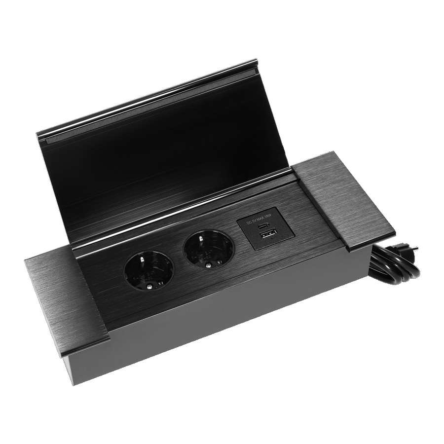 Stolna ugradbena utičnica 2 1XUSB-A 1xUSB-C 2xRJ45 ORNO - slika 3