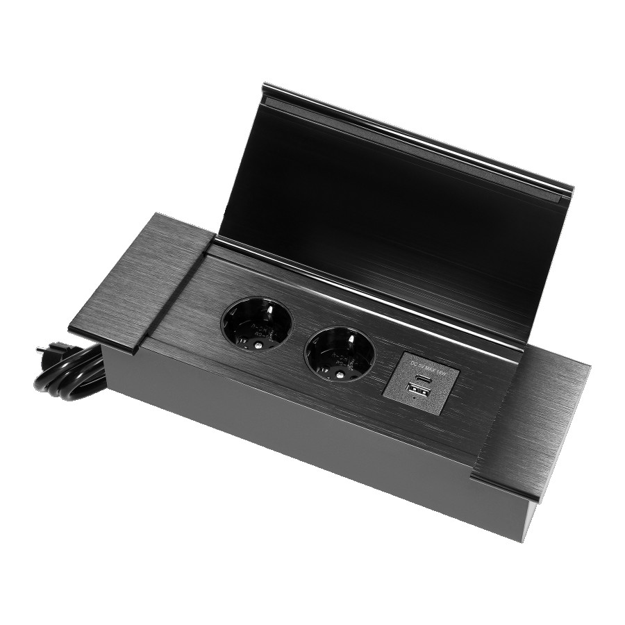 Stolna ugradbena utičnica 2 1XUSB-A 1xUSB-C 2xRJ45 ORNO