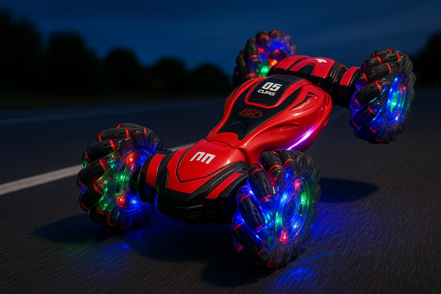 Dječiji autić sa daljinskim upravljačem RC Stunt 360 rotacija crveni