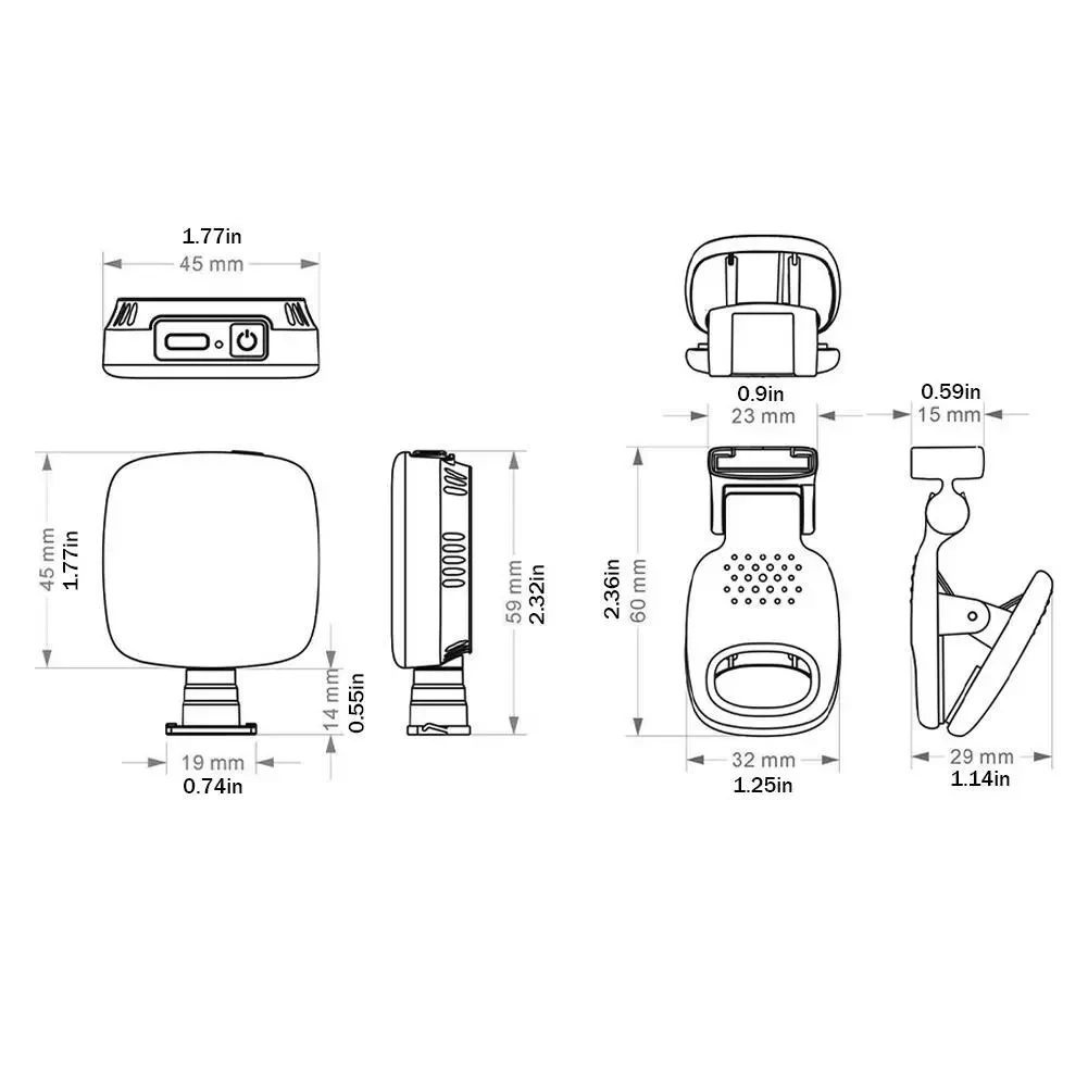 Punjivo LED svjetlo sa štipaljkom za telefon i laptop