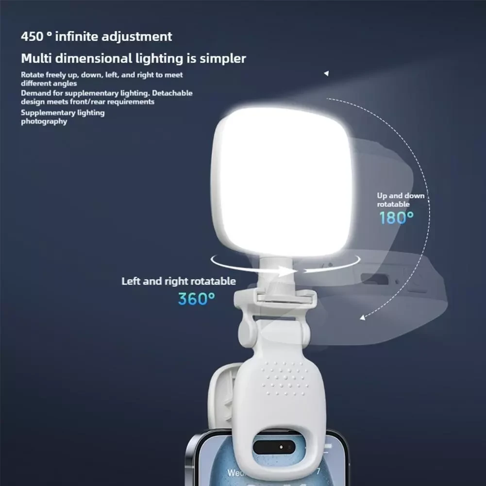 Punjivo LED svjetlo sa štipaljkom za telefon i laptop