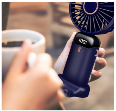 Ručni podesivi punjivi ventilator sa 5 brzina S1 plavi