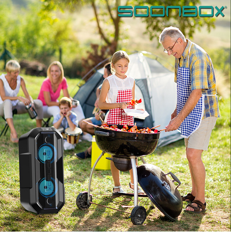 Prijenosni bluetooth karaoke zvučnik sa mikrofonom FM radio SOONBOX S6006A crni