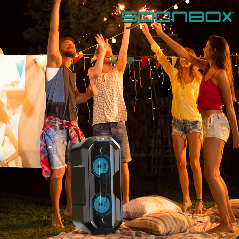 Prijenosni bluetooth karaoke zvučnik sa mikrofonom FM radio SOONBOX S6006A crni