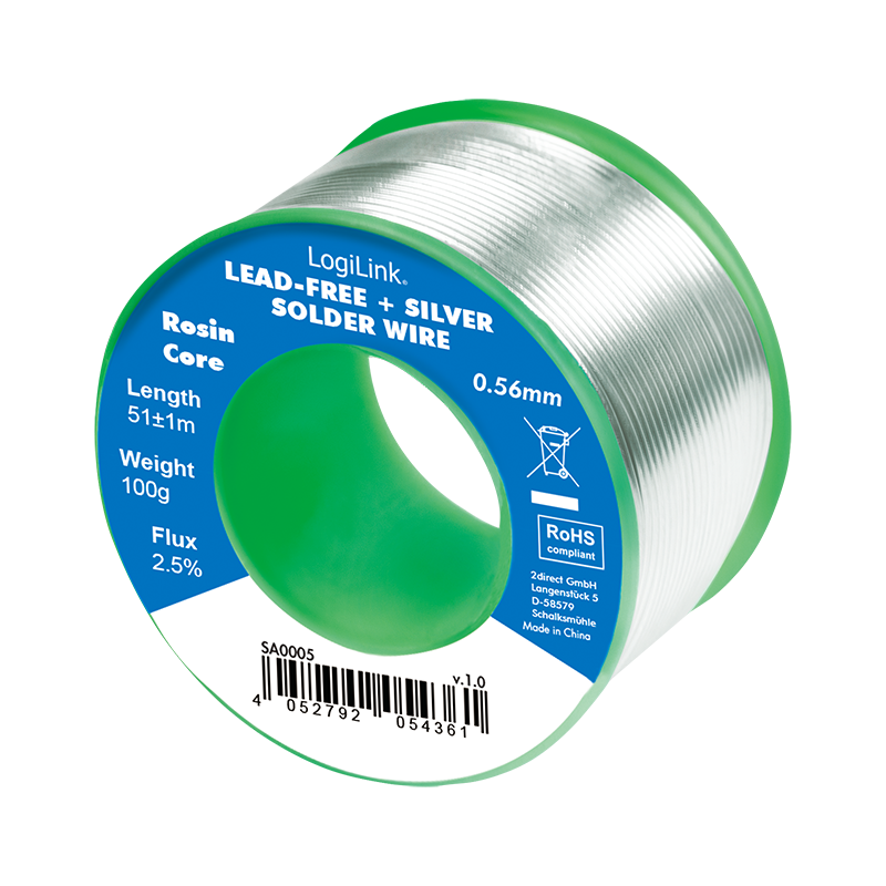 Tinol kalaj za lemljenje  0.56mm 100gr LOGILINK SA0003