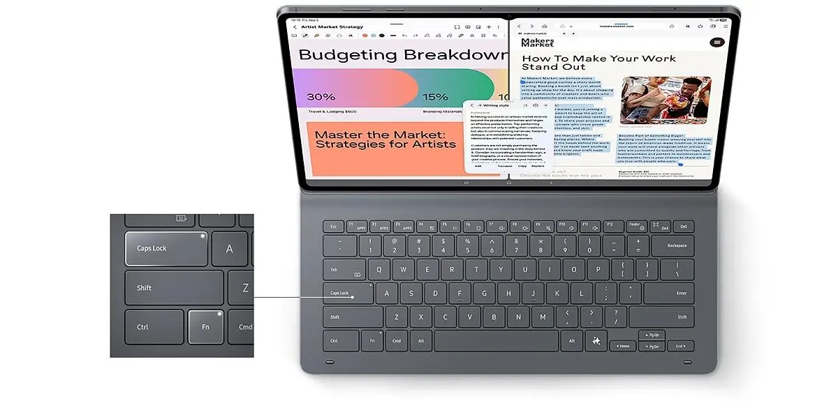 Zaštitna futrola za tablet SAMSUNG Galaxy Tab S11 sa tastaturom ultra crna