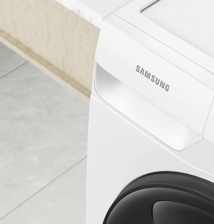 Veš mašina i sušilica SAMSUNG WD80T554DBW/S7, stayclean ladica