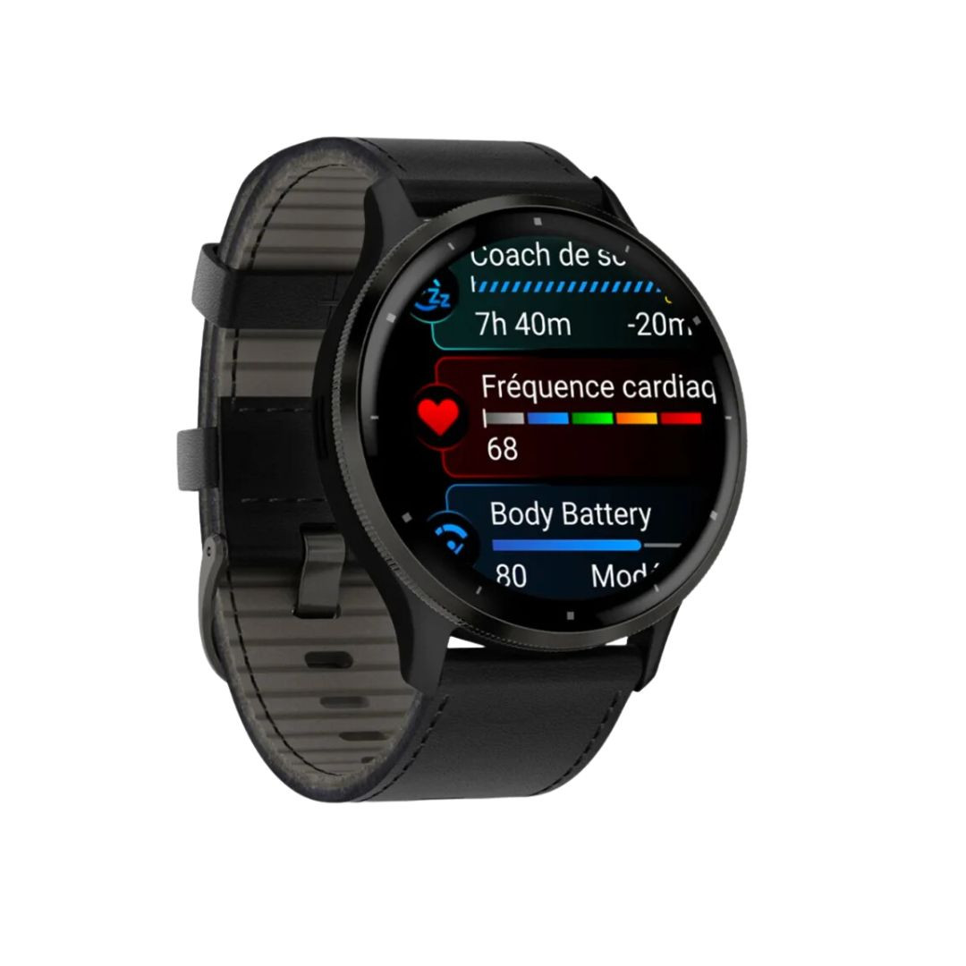 Pametni sat GARMIN Venu 3 Black Slate Leather