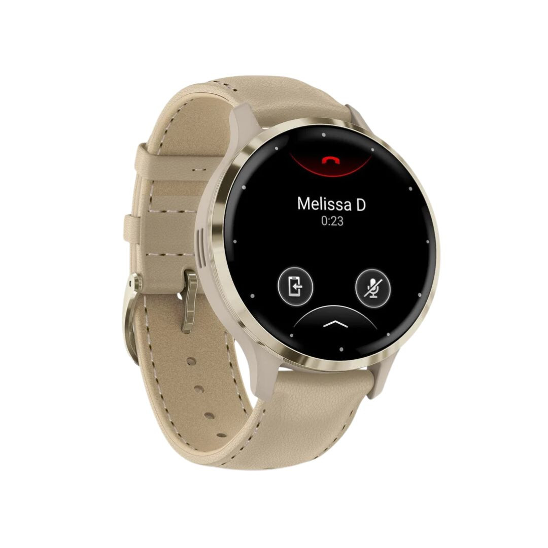 Pametni sat GARMIN Venu 3S French Gray Soft Gold Leather