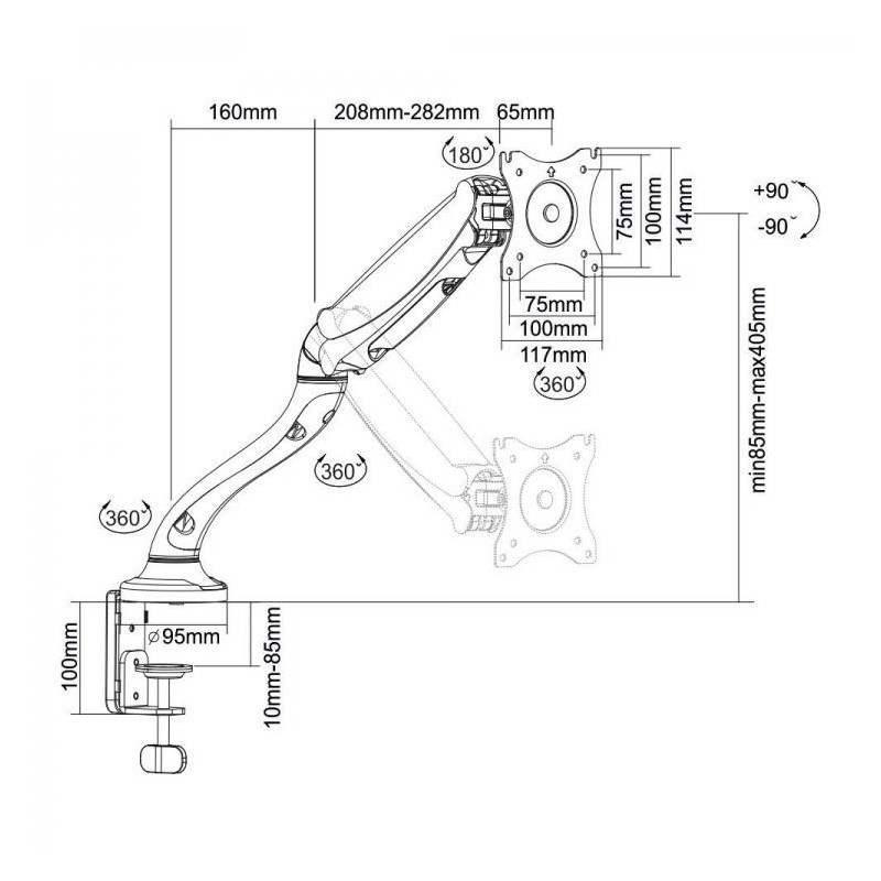 Nosač za monitor i TV SBOX LCD-S012