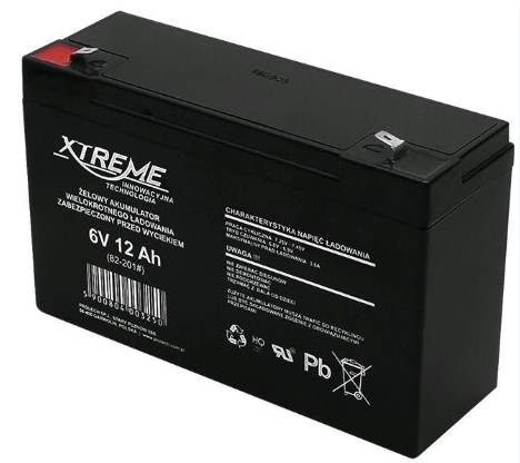 Akumulatorska olovna baterija 6V 12Ah XTREME